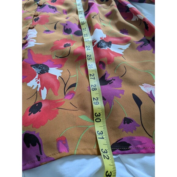 Maggie Barnes Floral Tunic in Mustard/Pink, Size 22 - Picture 13 of 13